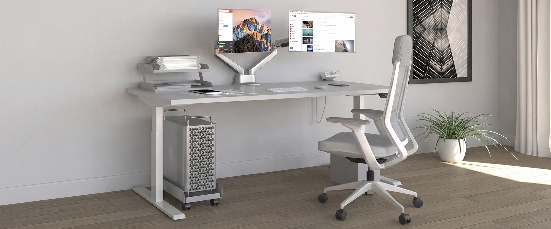 Flat Panel Monitor, Dual arm