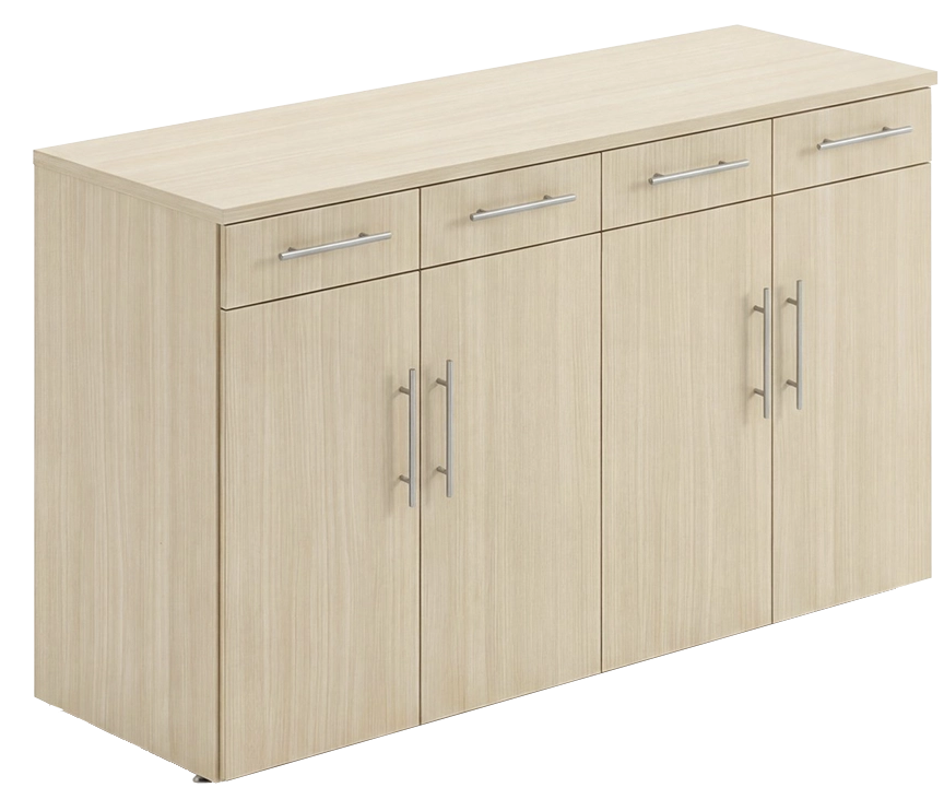 4-Door 4-Drawer credenza 