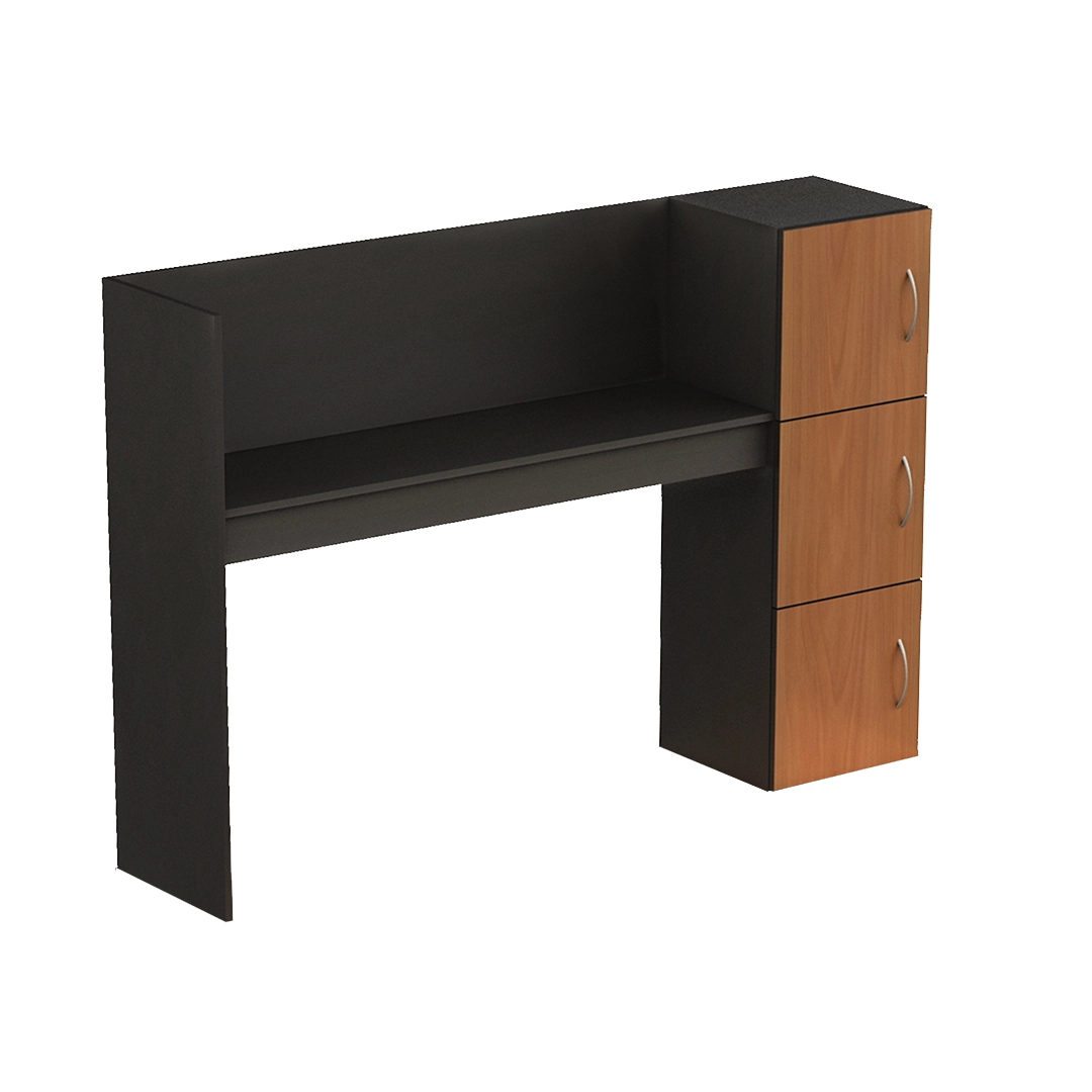 Librero sobre credenza