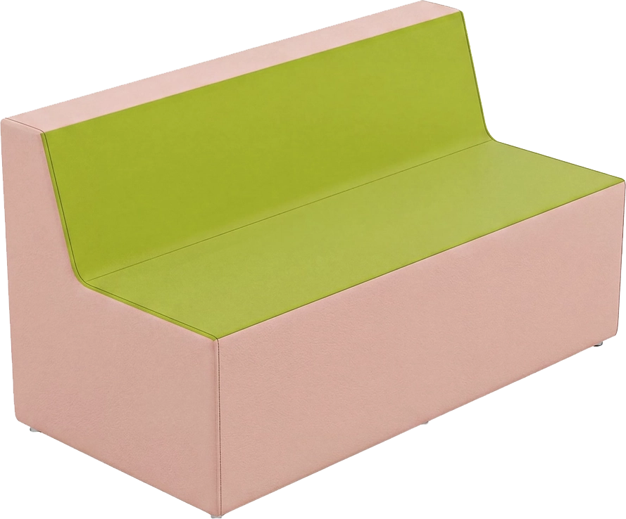 Sofá con respaldo bajo