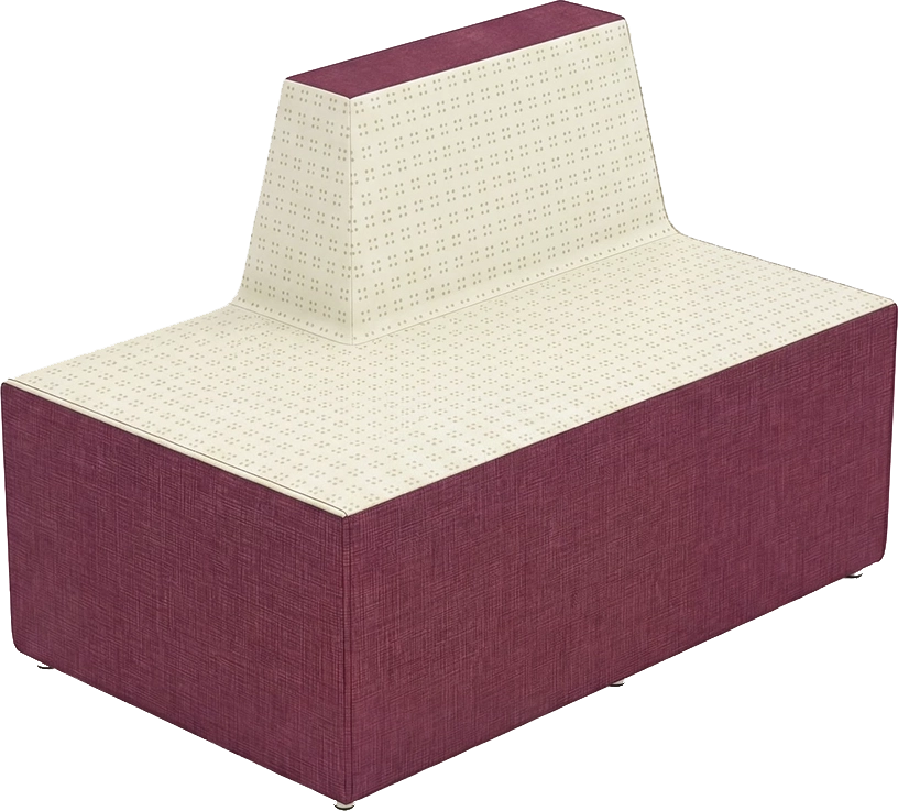 Sofá con respaldo bajo (1 brazo)