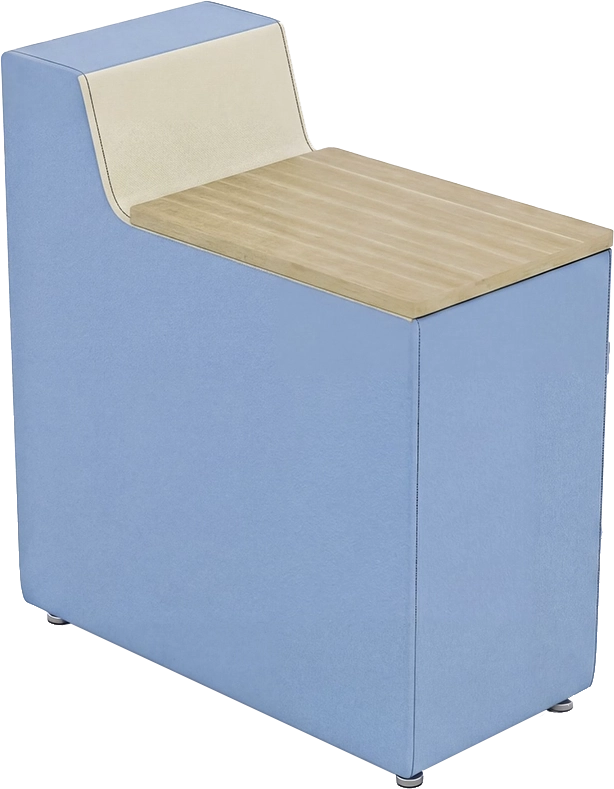 Mesa con respaldo bajo