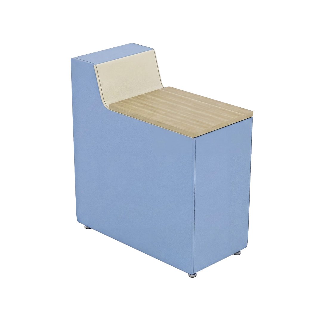 Mesa con respaldo bajo