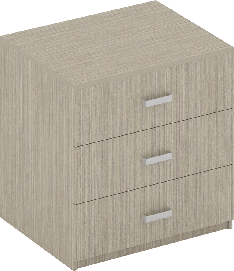 MDF laminate 3 drawer chest