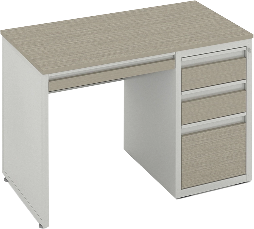 Pedestal desk (Metal and MDF)