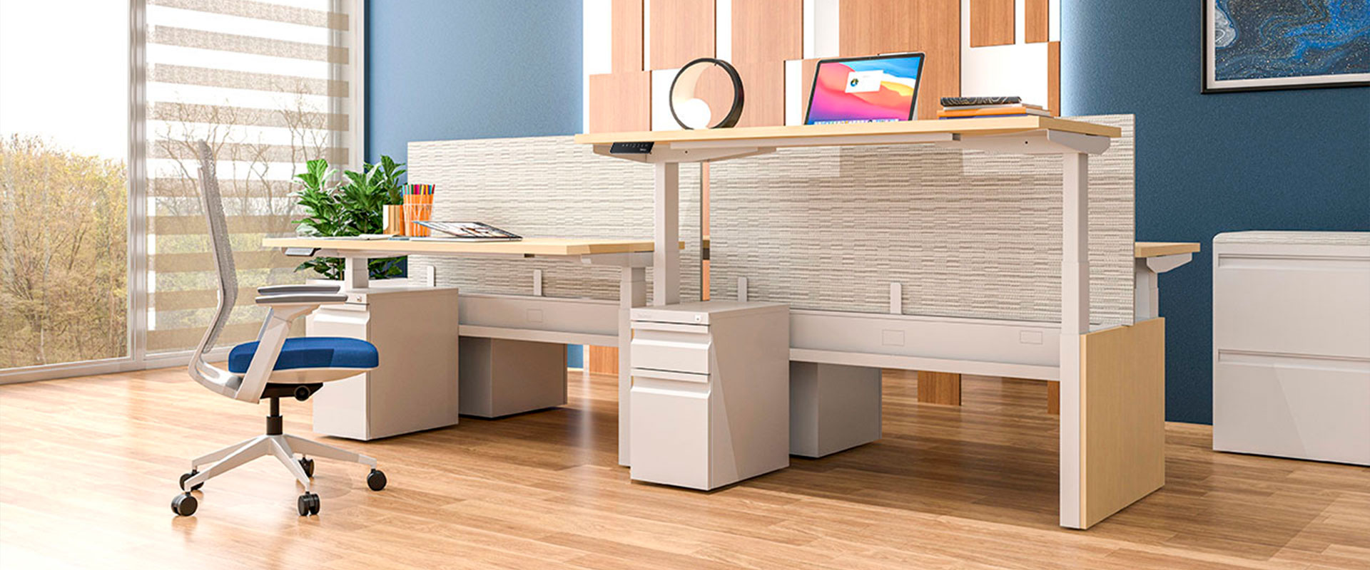 Pedestal Metalico 2 Gavetas 38 x 45 x 55 cm Ascend