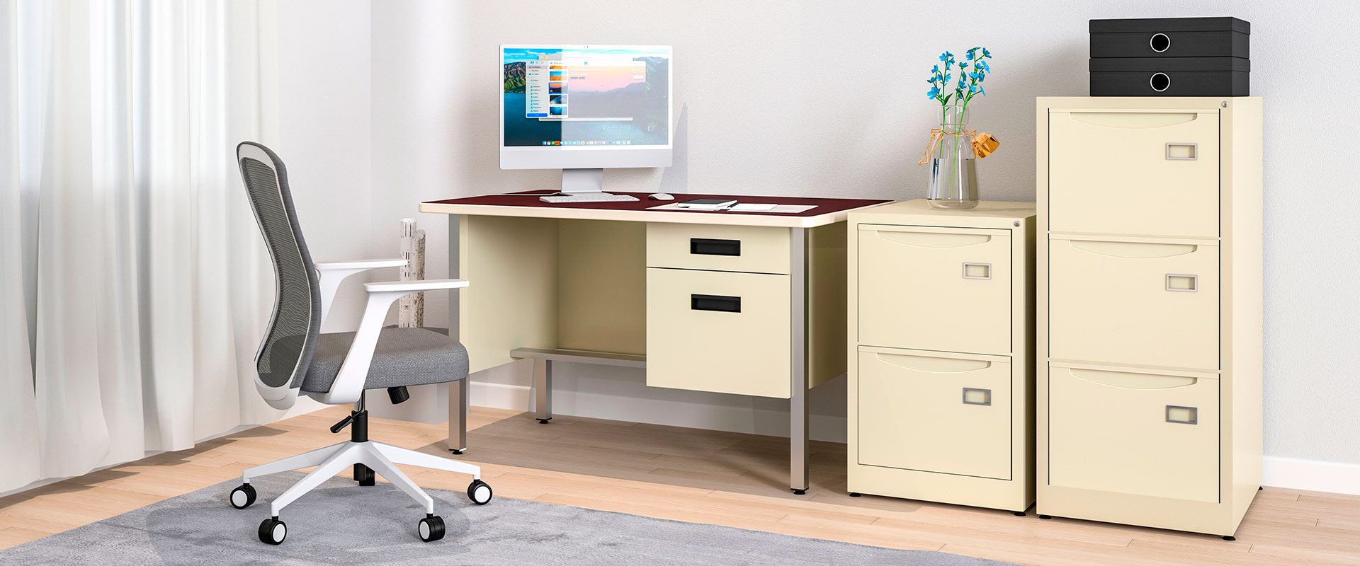 2-Drawer steel cabinet 18 x 26 x 30" 22 gauge Concord