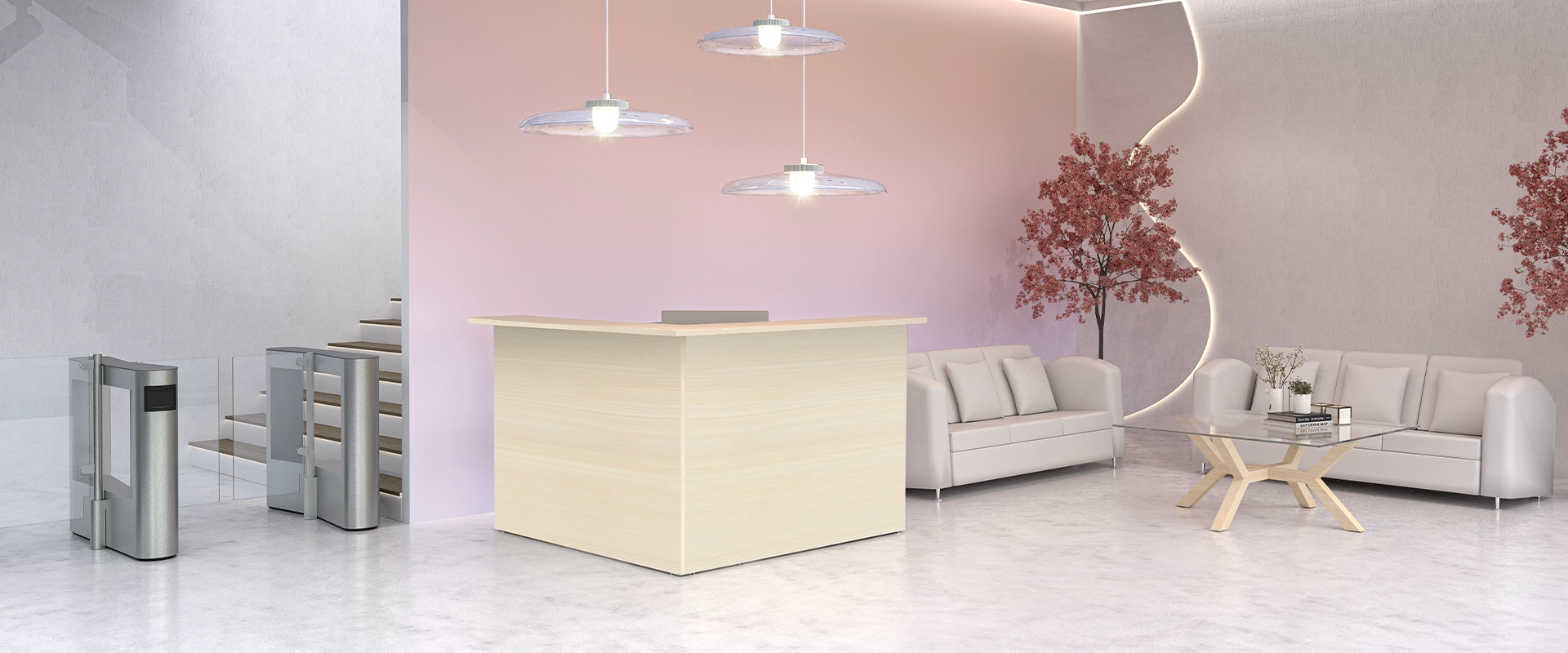 Reception desk 67 x 28 x 44" Prime