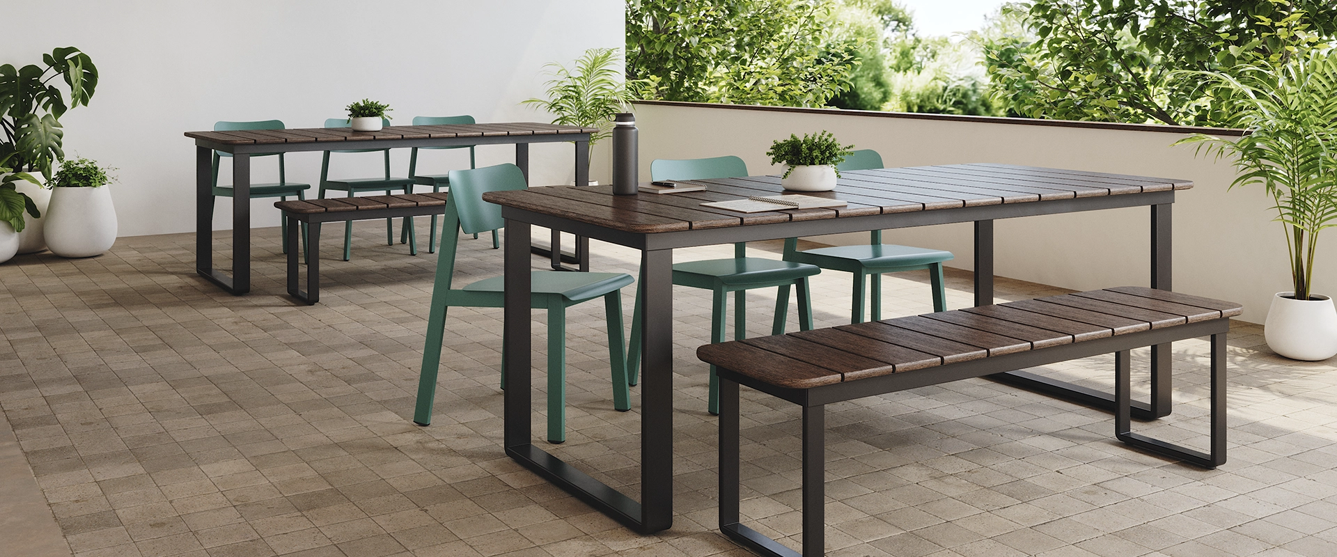 Mesa Comunal (Interior) 90 x 178 x 75 cm Bowen