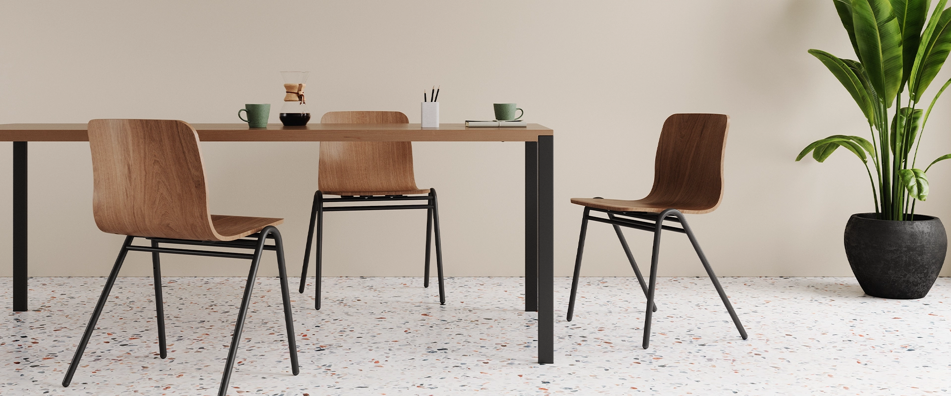 Mesa Comunal 60 x 120 x 75 cm Brady