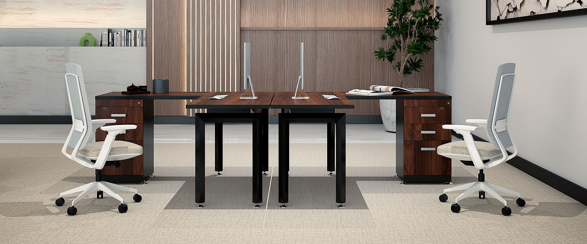 U-group with hutch non-handed 71 x 85 x 71" Kenza