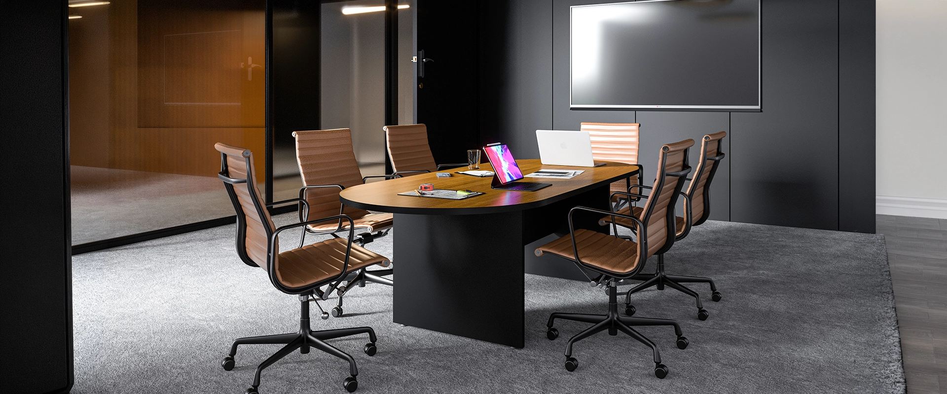 Silla Ejecutiva Goetz Respaldo Alto Vinipiel Negro