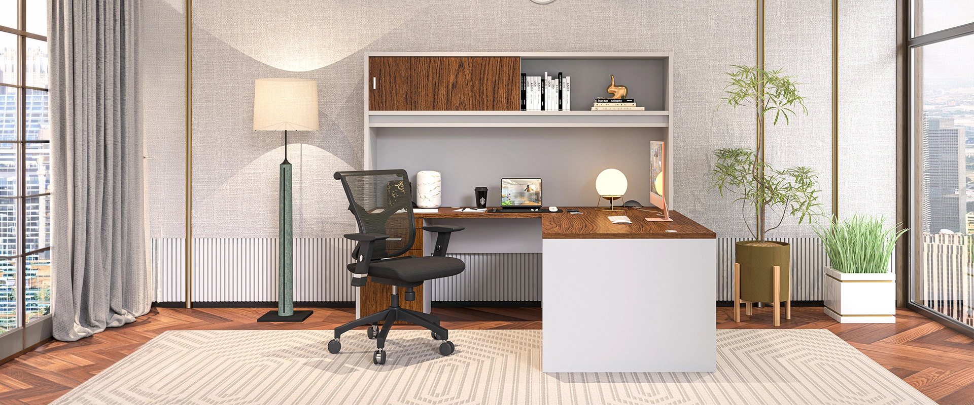 Sky, medium back chair