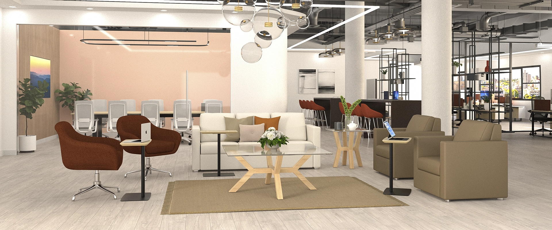 Quadra Occasional Table 24 x 24 x 26" Glass 12mm Haya