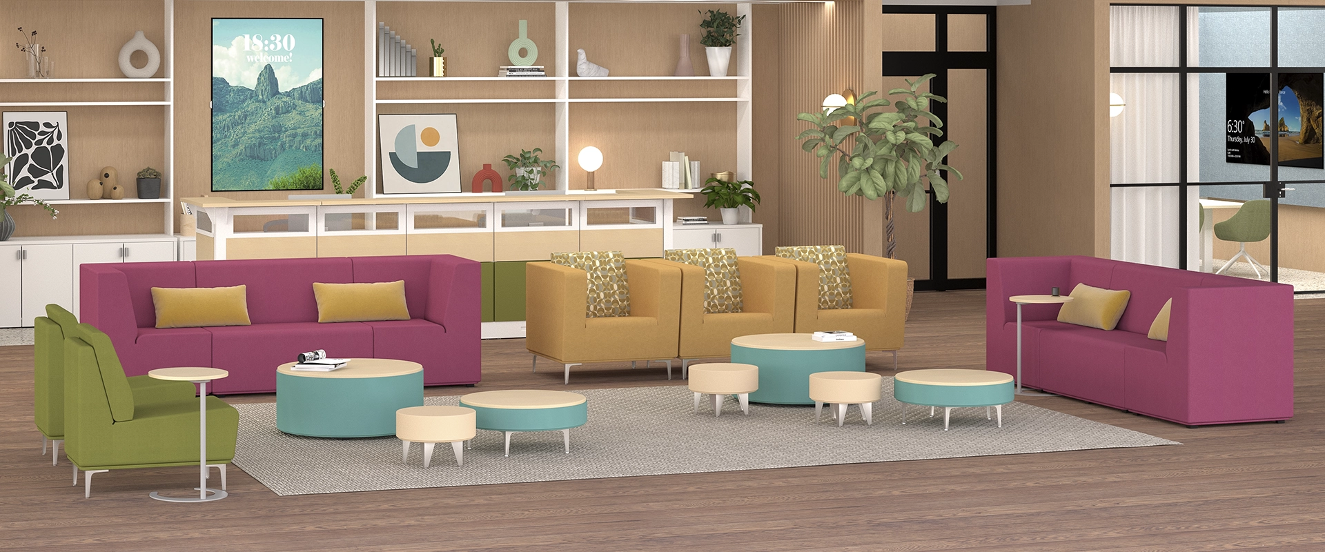 Silla Social Derecha (Altura Asiento 45 cm) 71 x 90 x 80 cm