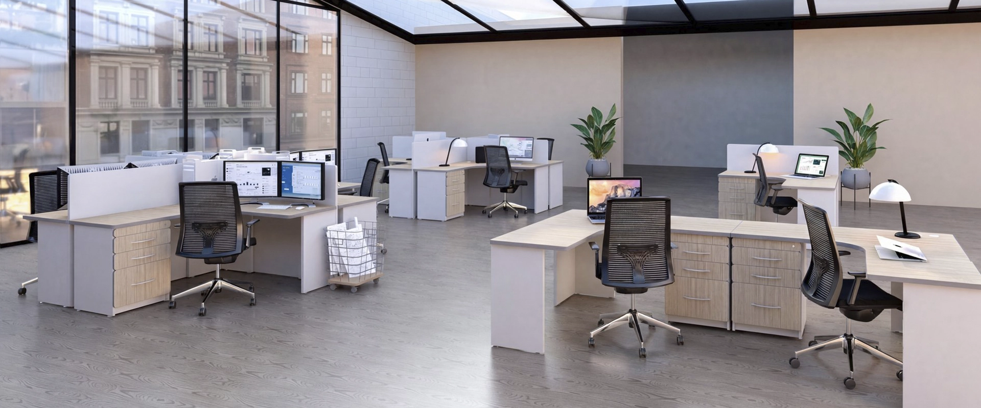 Mampara p/Conj. Operativo 120 x 30 cm Spazio