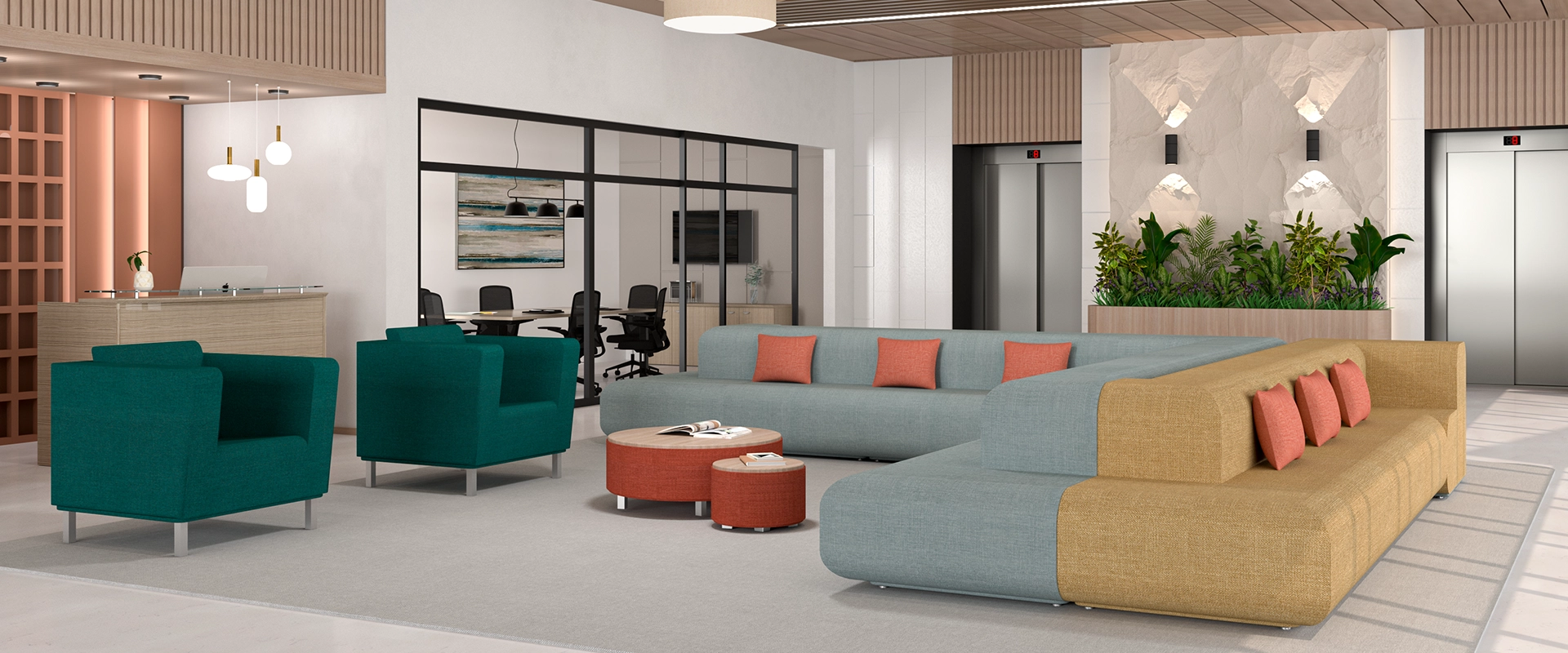 Esquina Externa 2 Niveles Bubble 95 x 95 x 80 cm