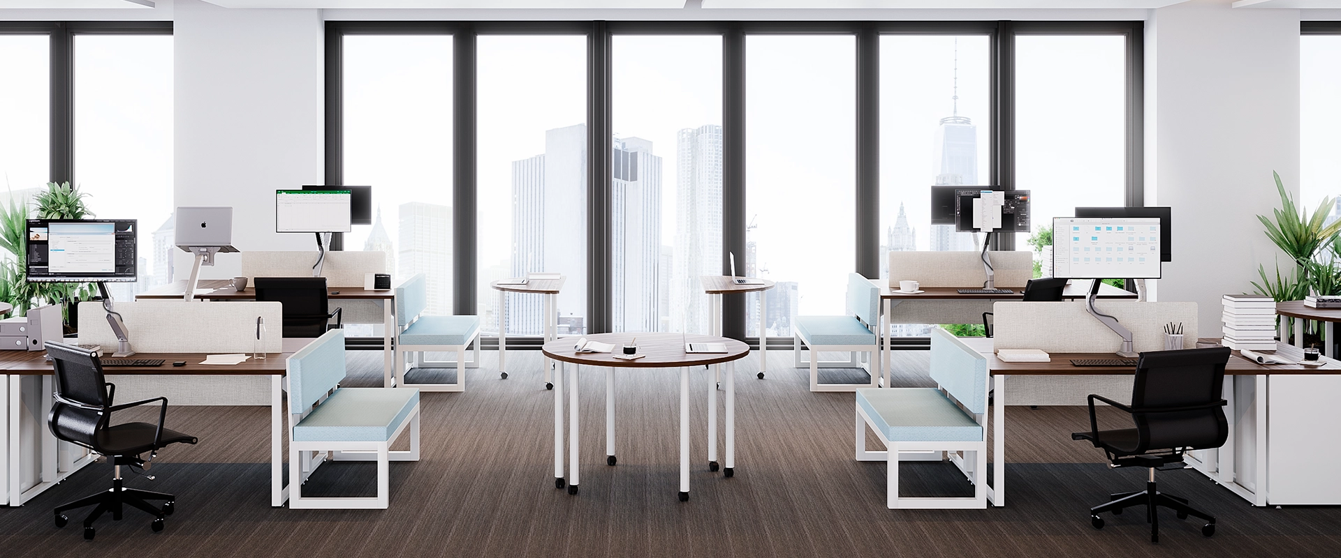 90" L-desk (Metal Leg) 72 x 60 x 30" Urban