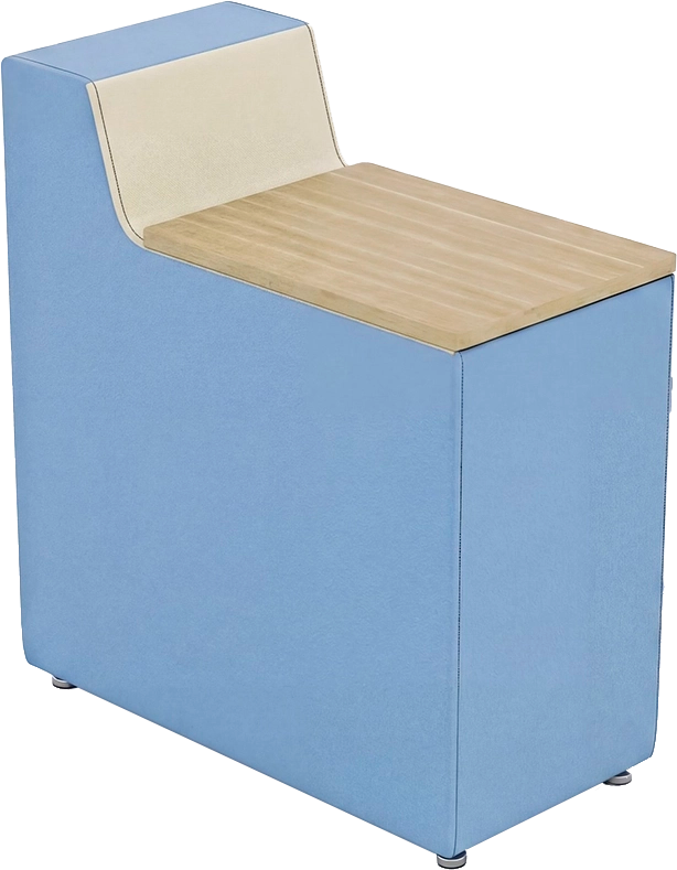 Mesa con respaldo bajo