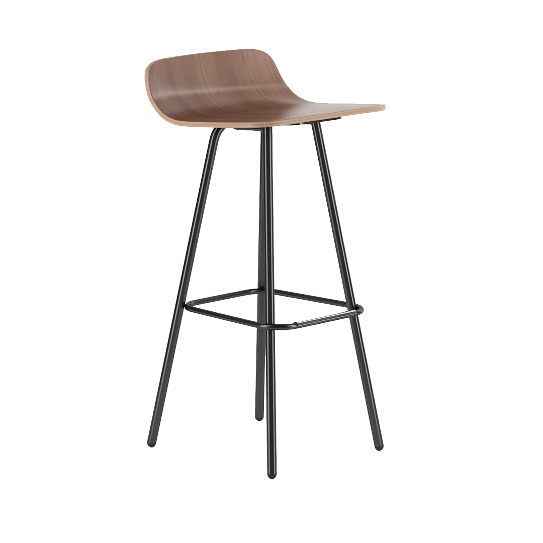 Banco de Bar Base 4 Patas Harper Carcasa Madera