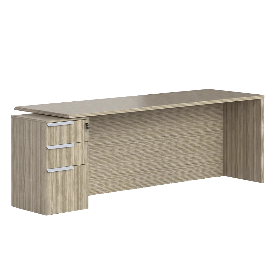 Pedestal supported desk
